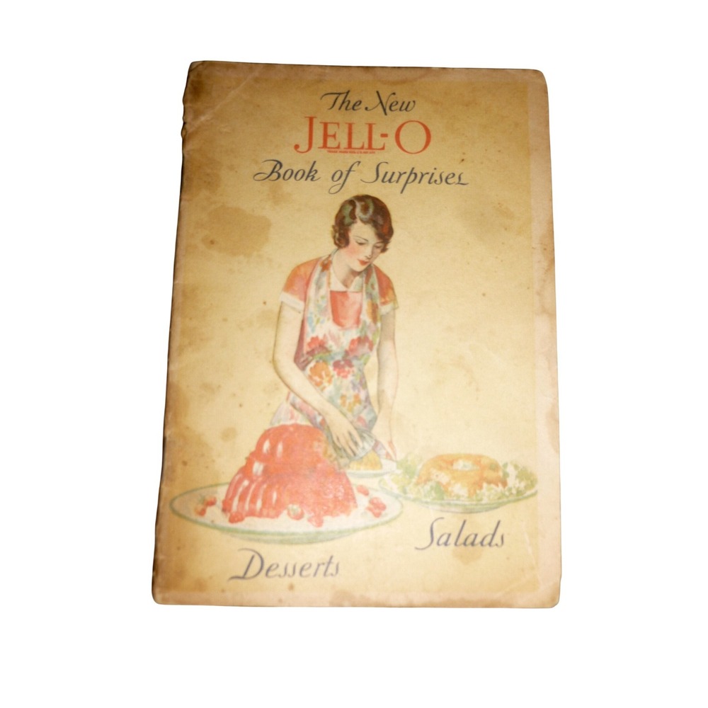 1930 The New Jell-O Book of Surprises Recipe Booklet‎ Art Deco Ephemera